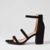Taisy Black Nubuck Pu Sandals