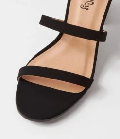 Taisy Black Nubuck Pu Sandals -Lynx Shoes Shop IL12236BLAPY 5
