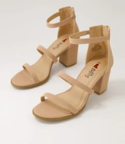 Taisy Nude Nubuck Pu Sandals -Lynx Shoes Shop IL12236NDUPY 6