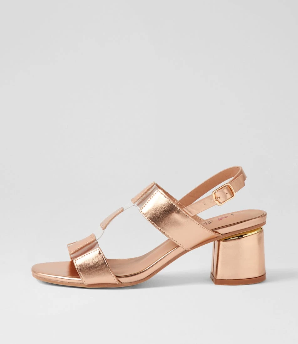 Harmio Rose Gold Clear Vinylite Sandals 3 Harmio Rose Gold Clear Vinylite Sandals