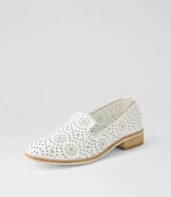 Harlone White Flat Shoes 8 Harlone White Flat Shoes -Lynx Shoes Shop IL12254WHISM 3