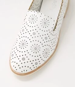 Harlone White Flat Shoes 10 Harlone White Flat Shoes -Lynx Shoes Shop IL12254WHISM 5