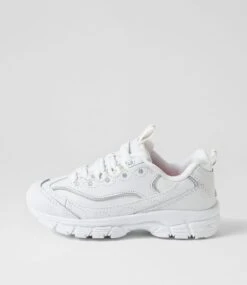 Lynx Scoot Jnr E Lace White Leather Sneakers