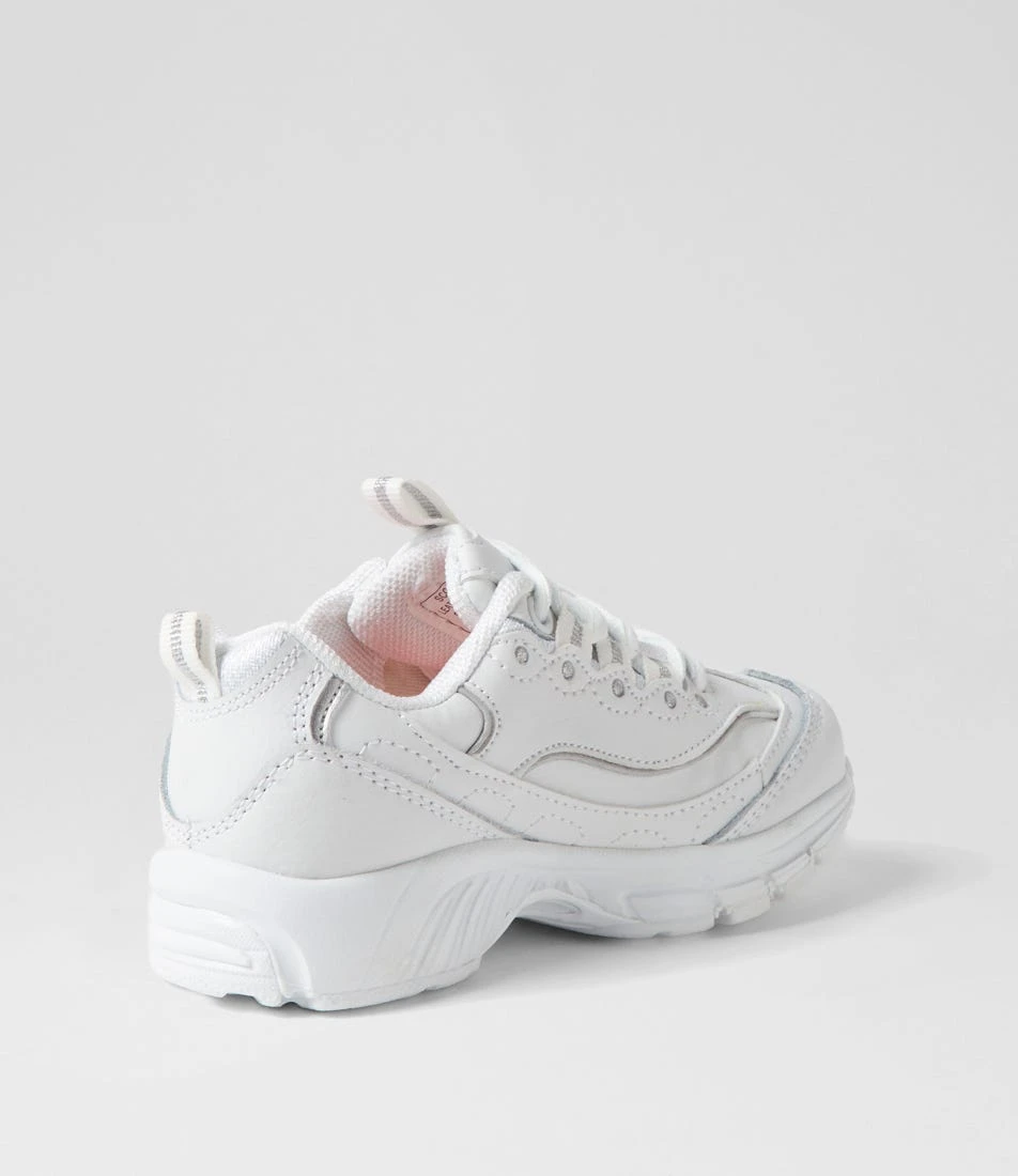 Lynx Scoot Jnr E Lace White Leather Sneakers 5 Lynx Scoot Jnr E Lace White Leather Sneakers - Image 3
