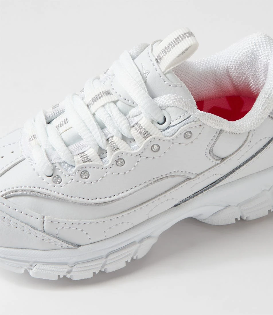 Lynx Scoot Jnr E Lace White Leather Sneakers 7 Lynx Scoot Jnr E Lace White Leather Sneakers - Image 5