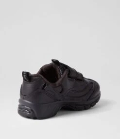 Lynx Scoot Jnr E Vel Black Leather Sneakers -Lynx Shoes Shop LX10094BLALE 4