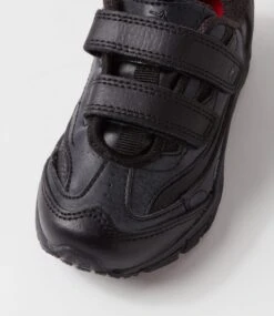 Lynx Scoot Jnr E Vel Black Leather Sneakers -Lynx Shoes Shop LX10094BLALE 5