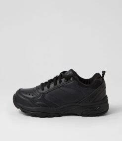 Lynx Erupt Jnr E Lace Black Leather Sneakers