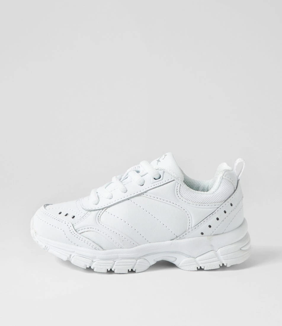 Lynx Erupt Jnr Slim Lace White Leather Sneakers 3 Lynx Erupt Jnr Slim Lace White Leather Sneakers