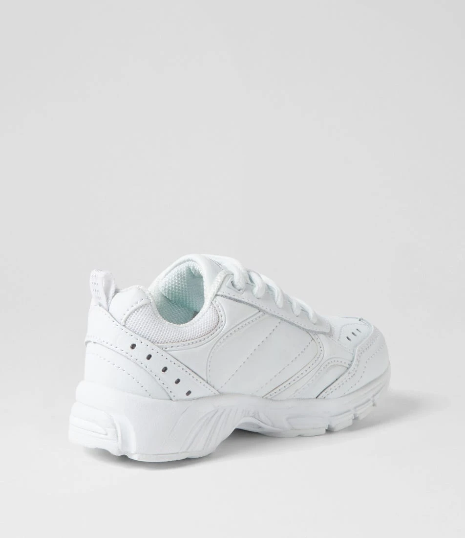 Lynx Erupt Jnr Slim Lace White Leather Sneakers 5 Lynx Erupt Jnr Slim Lace White Leather Sneakers - Image 3