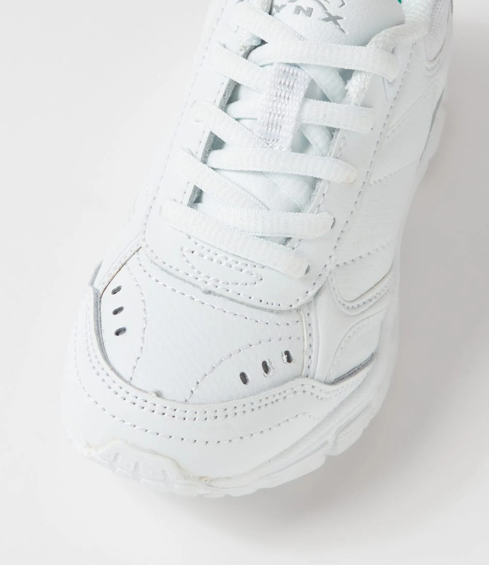 Lynx Erupt Jnr Slim Lace White Leather Sneakers 6 Lynx Erupt Jnr Slim Lace White Leather Sneakers - Image 4