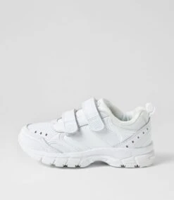 Lynx Erupt Jnr Slim Vel White Leather Sneakers