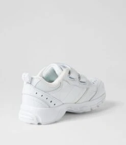 Lynx Erupt Jnr Slim Vel White Leather Sneakers -Lynx Shoes Shop LX10159WHILE 4