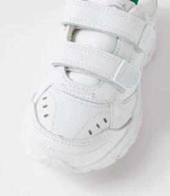 Lynx Erupt Jnr Slim Vel White Leather Sneakers -Lynx Shoes Shop LX10159WHILE 5