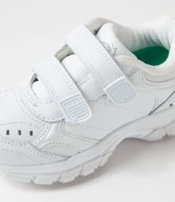 Lynx Erupt Jnr Slim Vel White Leather Sneakers -Lynx Shoes Shop LX10159WHILE 6