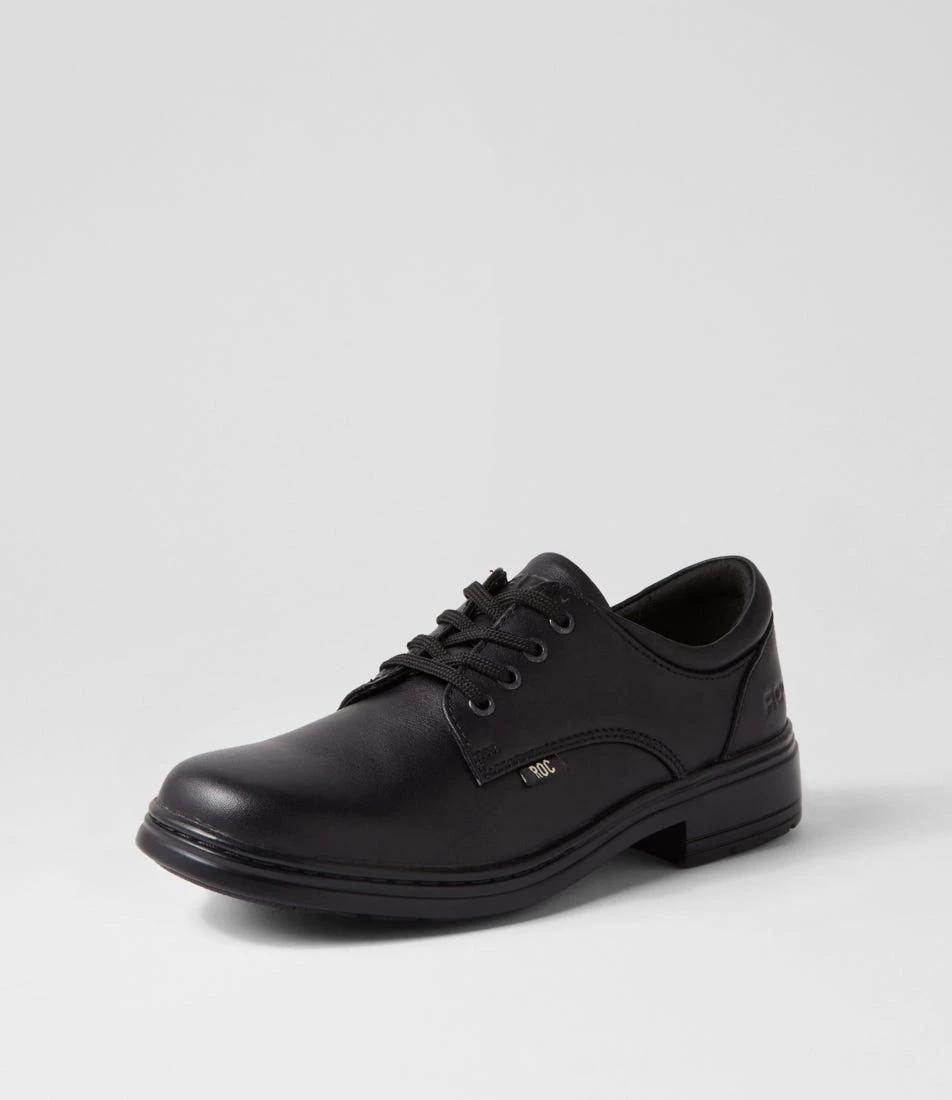 Larrikin Jnr Black Leather Lace Up Flats 5 Larrikin Jnr Black Leather Lace Up Flats - Image 3