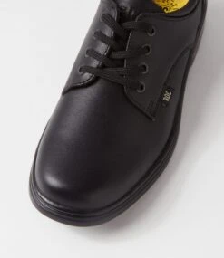 Larrikin Jnr Black Leather Lace Up Flats 10 Larrikin Jnr Black Leather Lace Up Flats -Lynx Shoes Shop RC10052BLALE 5