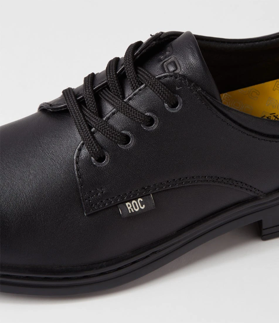 Larrikin Jnr Black Leather Lace Up Flats 7 Larrikin Jnr Black Leather Lace Up Flats - Image 5