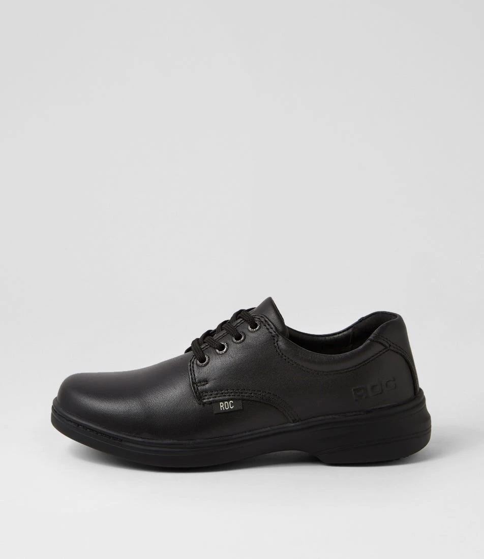 Elite Jnr Black Leather Lace Up Flats 4 Elite Jnr Black Leather Lace Up Flats - Image 2