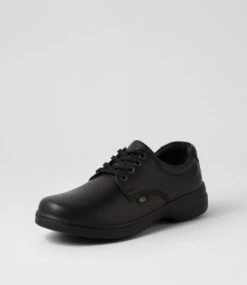 Elite Jnr Black Leather Lace Up Flats 9 Elite Jnr Black Leather Lace Up Flats -Lynx Shoes Shop RC10055BLALE 3