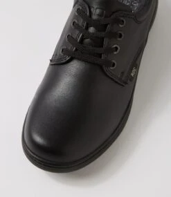 Elite Jnr Black Leather Lace Up Flats 10 Elite Jnr Black Leather Lace Up Flats -Lynx Shoes Shop RC10055BLALE 5