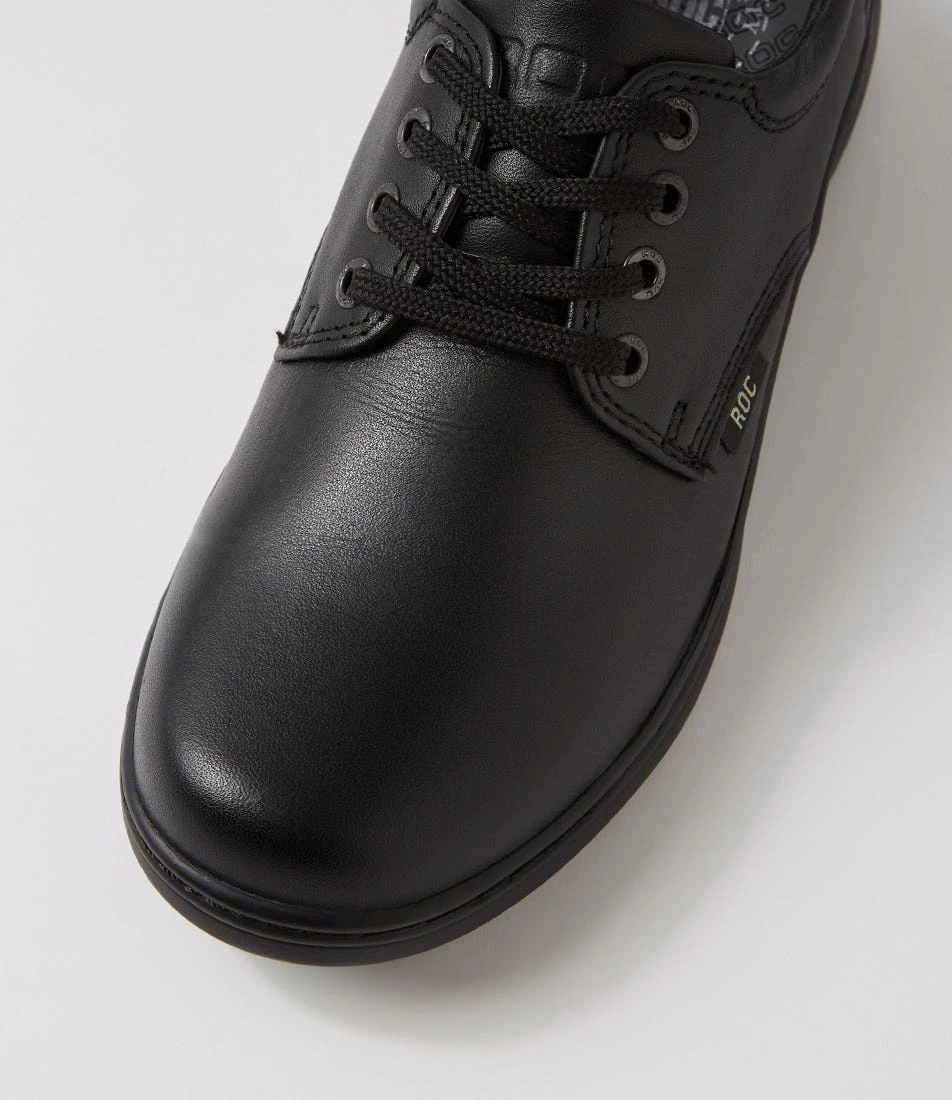 Elite Jnr Black Leather Lace Up Flats 6 Elite Jnr Black Leather Lace Up Flats - Image 4