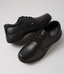 Elite Jnr Black Leather Lace Up Flats 11 Elite Jnr Black Leather Lace Up Flats -Lynx Shoes Shop RC10055BLALE 6