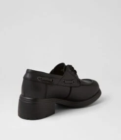 Denver Snr Black Leather Heels -Lynx Shoes Shop RC10065BLALE 4