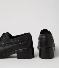 Denver Snr Black Leather Heels -Lynx Shoes Shop RC10065BLALE 6