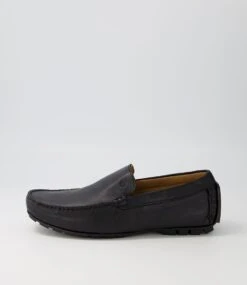 Leo Bali Black Leather Loafers