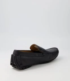 Leo Bali Black Leather Loafers -Lynx Shoes Shop S110019BLALE 4