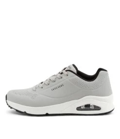 Skechers Uno Light Grey Black Sneakers