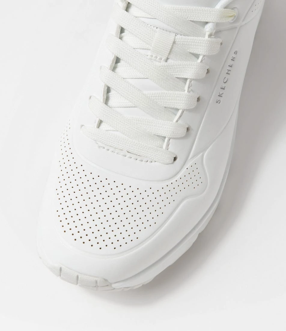 Skechers Uno Stand On Air White Sneakers 6 Skechers Uno Stand On Air White Sneakers - Image 4