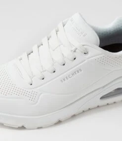 Skechers Uno Stand On Air White Sneakers 11 Skechers Uno Stand On Air White Sneakers -Lynx Shoes Shop SK10712WHISM 6