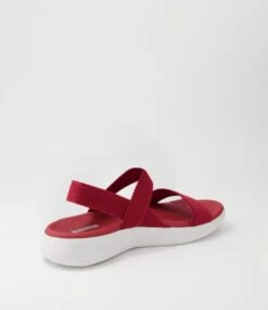 Skechers On Red White Elastic Sandals 9 Skechers On Red White Elastic Sandals -Lynx Shoes Shop SK10933R7629 4