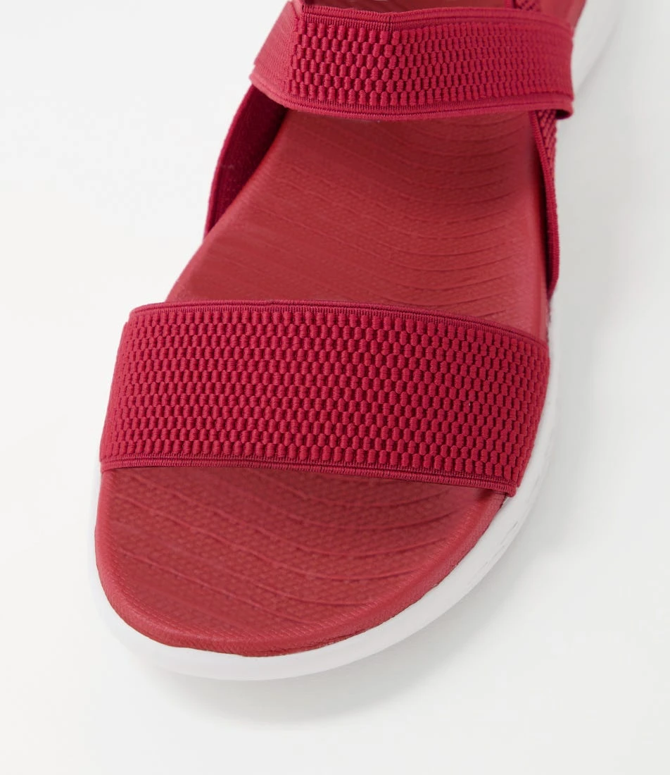 Skechers On Red White Elastic Sandals 6 Skechers On Red White Elastic Sandals - Image 4