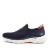 Skechers Go Walk 6 (sock Fit) Navy Orange Sneakers -Lynx Shoes Shop SK11027DQAAA 4