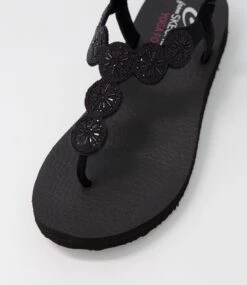 Skechers Meditation Black Fabric Sandals 10 Skechers Meditation Black Fabric Sandals -Lynx Shoes Shop SK11197B58FA 5