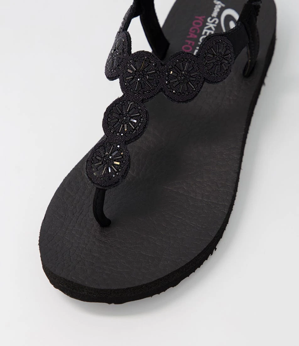 Skechers Meditation Black Fabric Sandals 6 Skechers Meditation Black Fabric Sandals - Image 4
