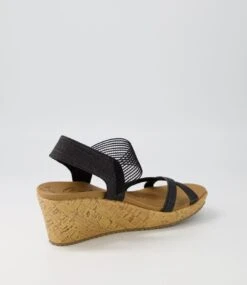 Skechers Beverlee Black Sandals -Lynx Shoes Shop SK11204BLASM 4