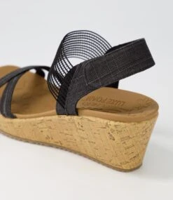 Skechers Beverlee Black Sandals -Lynx Shoes Shop SK11204BLASM 6