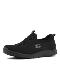 Skechers Arch Fit Refine Black Knit Sneakers -Lynx Shoes Shop SK11212B58SS 2