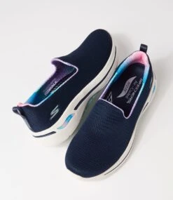 Skechers Go Walk Arch Fit Navy Turquoise Sneakers -Lynx Shoes Shop SK11291DURWI 6