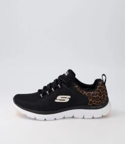 Skechers Flex Appeal 4.0 Black Leopard Sneakers