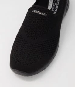 Skechers Arch Fit Refine Black Textile Sneakers -Lynx Shoes Shop SK11296B58WI 5