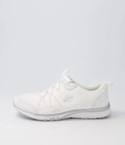 Skechers Gratis Sport White Silver Sneakers