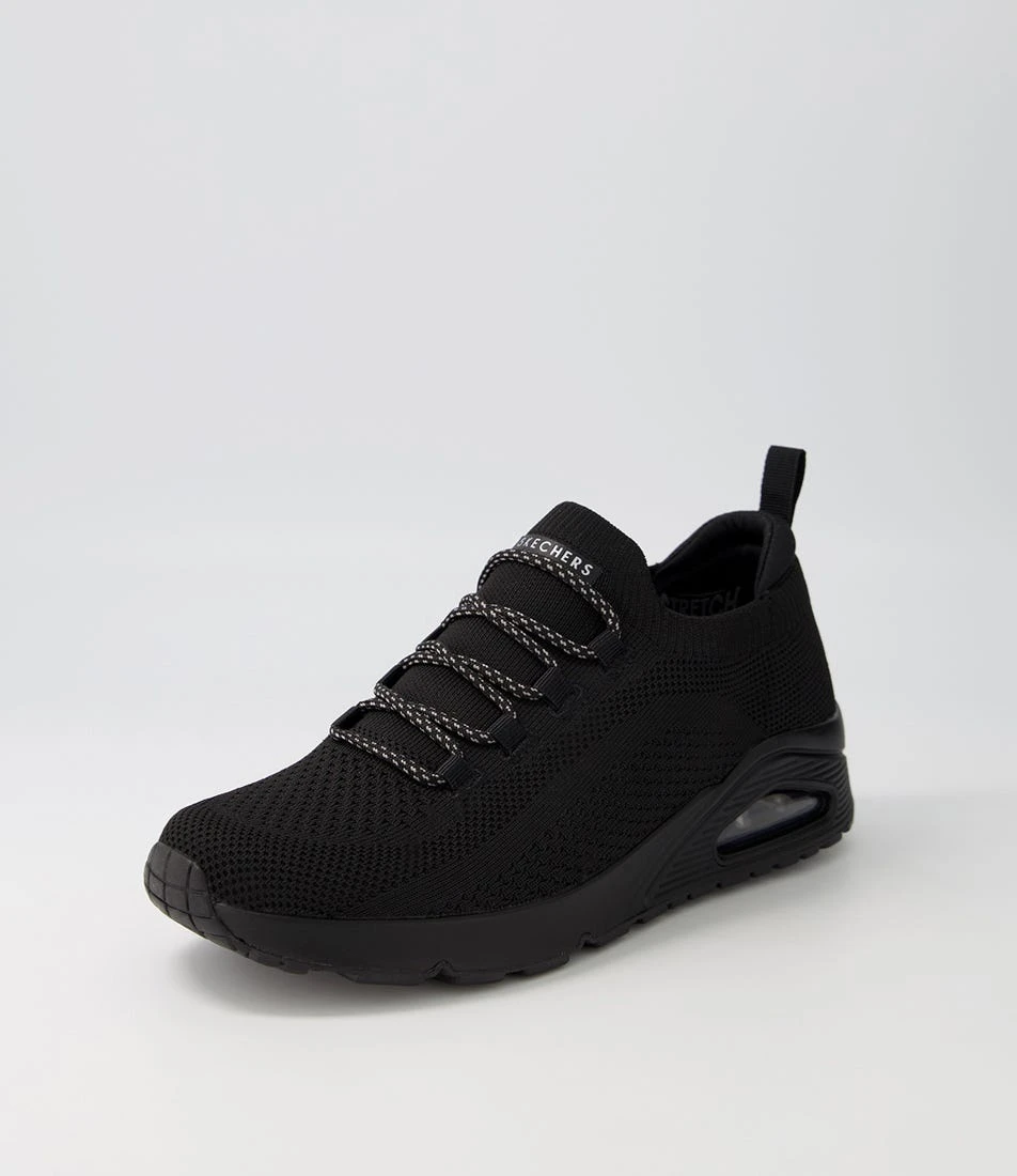 Skechers Uno Black Black Knit Sneakers 3 Skechers Uno Black Black Knit Sneakers - Image 2