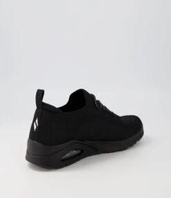 Skechers Uno Black Black Knit Sneakers 8 Skechers Uno Black Black Knit Sneakers -Lynx Shoes Shop SK11314B58SS 4