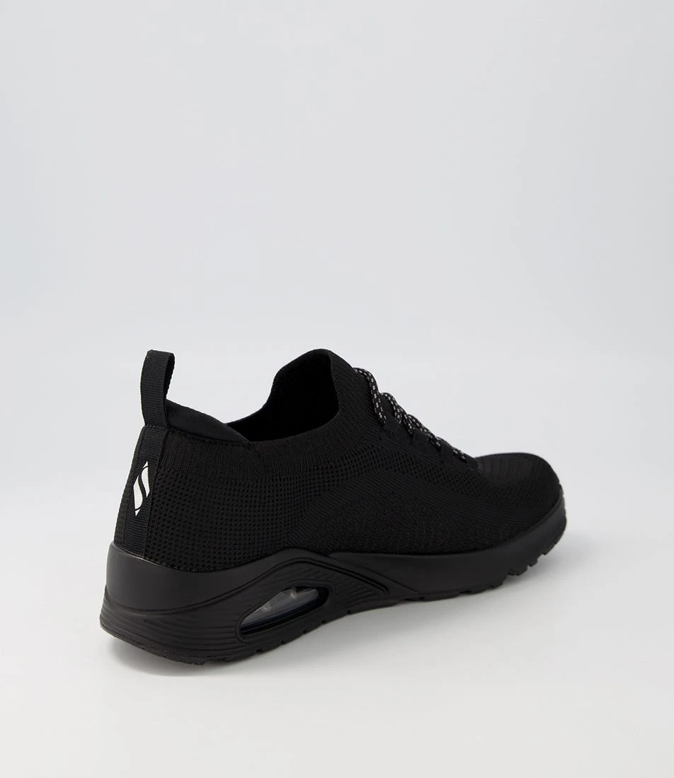 Skechers Uno Black Black Knit Sneakers 4 Skechers Uno Black Black Knit Sneakers - Image 3