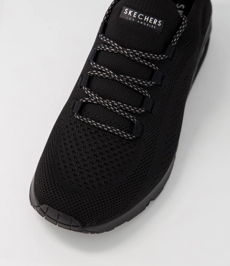 Skechers Uno Black Black Knit Sneakers 5 Skechers Uno Black Black Knit Sneakers - Image 4